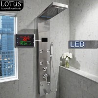 Στήλη Υδρομασάζ LOTUS® με LED & Ψηφιακή Οθόνη INOX 304 10 ΕΞΟΔΩΝ | Monaco 450CR | ΔΩΡΕΑΝ ΑΠΟΣΤΟΛΗ ΕΝΤΟΣ ΜΕΓΑΛΩΝ ΠΟΛΕΩΝ